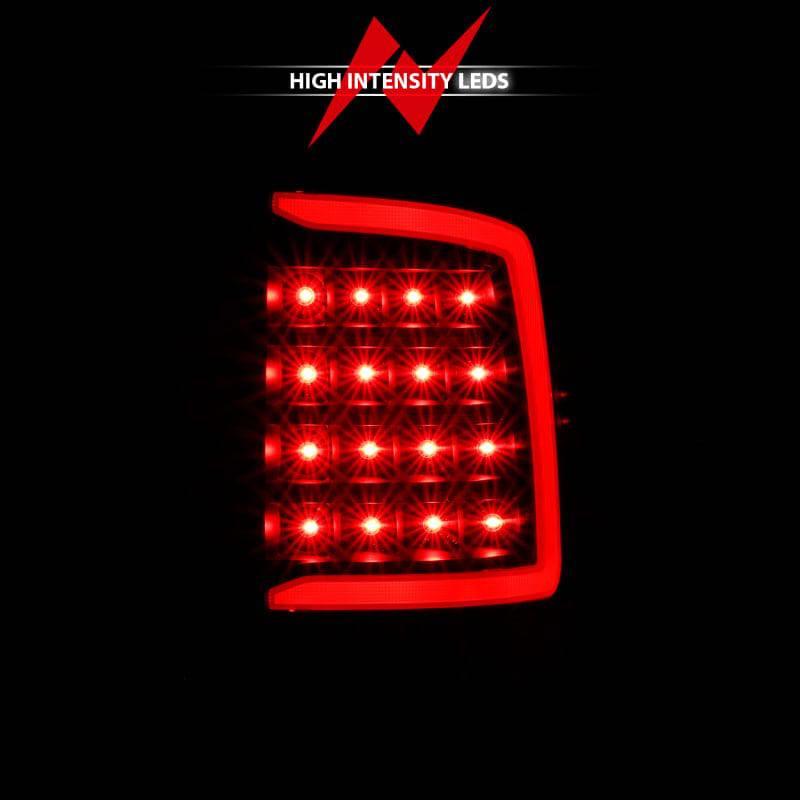 ANZO 2009-2018 Dodge Ram 1500 LED Taillight Plank Style Black w/Smoke Lens - Striker Modified