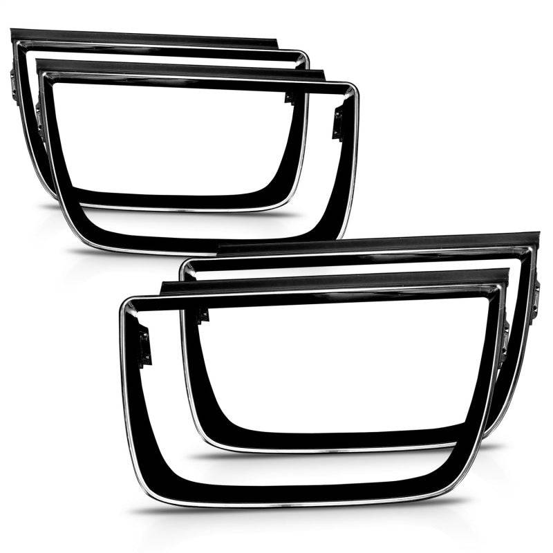 ANZO 2010-2013 Chevrolet Camaro Taillight Bezels - 4pc Gloss Black - Striker Modified