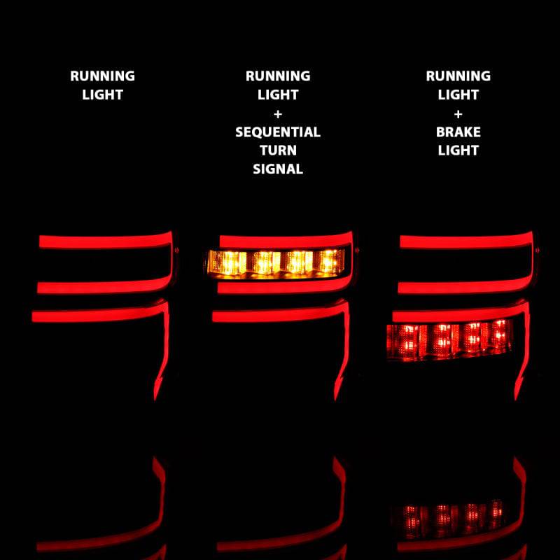 ANZO 2014-2020 Toyota 4Runner T.L Black Housing Smoke Lens Red Light Bar W/Sequential - Striker Modified