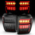 ANZO 2014-2020 Toyota 4Runner T.L Black Housing Smoke Lens Red Light Bar W/Sequential - Striker Modified
