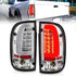 ANZO 95-00 Toyota Tacoma LED Taillights Chrome Housing Clear Lens (Pair) - Striker Modified