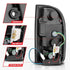 ANZO 95-00 Toyota Tacoma LED Taillights Chrome Housing Clear Lens (Pair) - Striker Modified