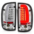 ANZO 95-00 Toyota Tacoma LED Taillights Chrome Housing Clear Lens (Pair) - Striker Modified