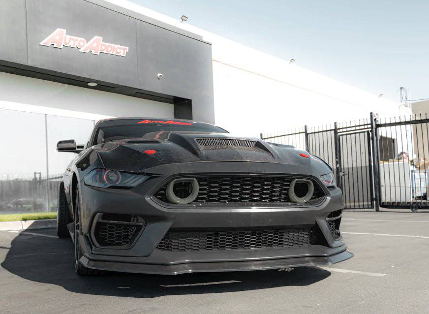 2018-2022 Ford Mustang MACH1 Conversion Bumper Kit with Upper Grille LED Lights - Striker Modified