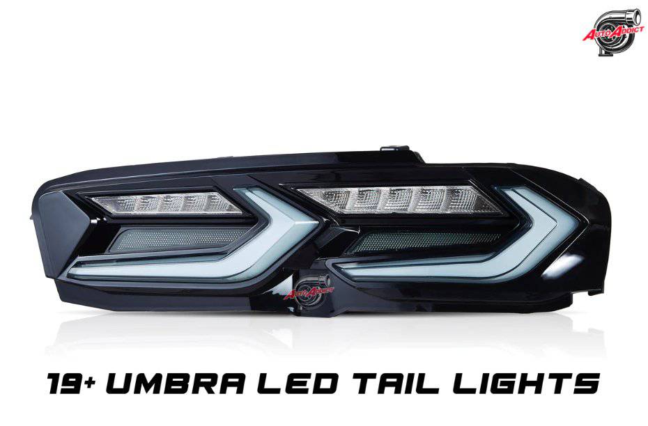 2019-2023 CHEVY CAMARO UMBRA LED TAILLIGHTS GLOSS BLACK/SMOKE LENS - Striker Modified
