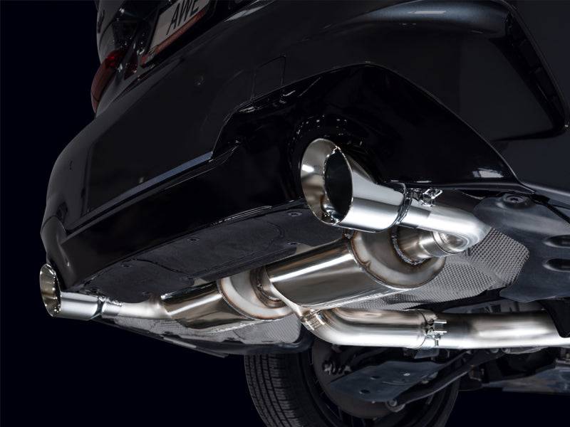 AWE 19-23 BMW 330i / 21-23 BMW 430i Base G2X Touring Axle Back Exhaust - Chrome Silver - Striker Modified