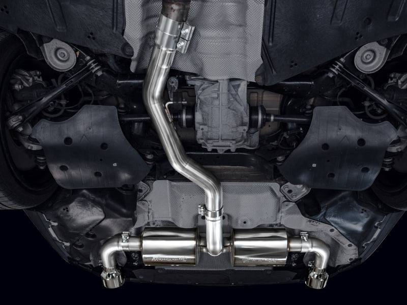 AWE 19-23 BMW 330i / 21-23 BMW 430i Base G2X Touring Axle Back Exhaust - Chrome Silver - Striker Modified