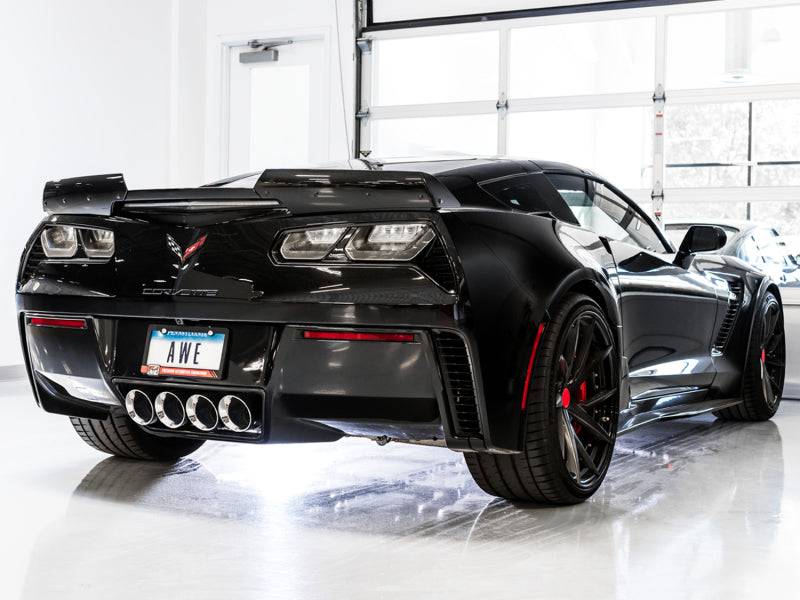 AWE Tuning 14-19 Chevy Corvette C7 Z06/ZR1 (w/o AFM) Track Edition Axle-Back Exhaust w/Chrome Tips - Striker Modified