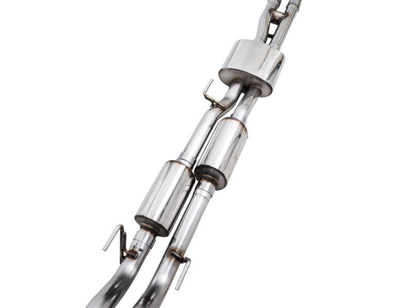 AWE 16-22 Toyota Tacoma 0FG Catback Exhaust w/ BashGuard - Dual Diamond Black Tips - Striker Modified