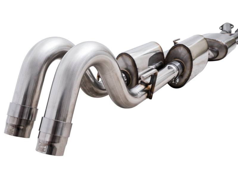 AWE 16-22 Toyota Tacoma 0FG Catback Exhaust w/ BashGuard - Dual Diamond Black Tips - Striker Modified