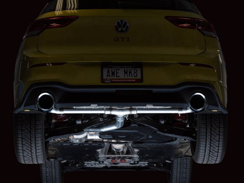 AWE 2022 VW GTI MK8 Touring Edition Exhaust - Chrome Silver Tips - Striker Modified