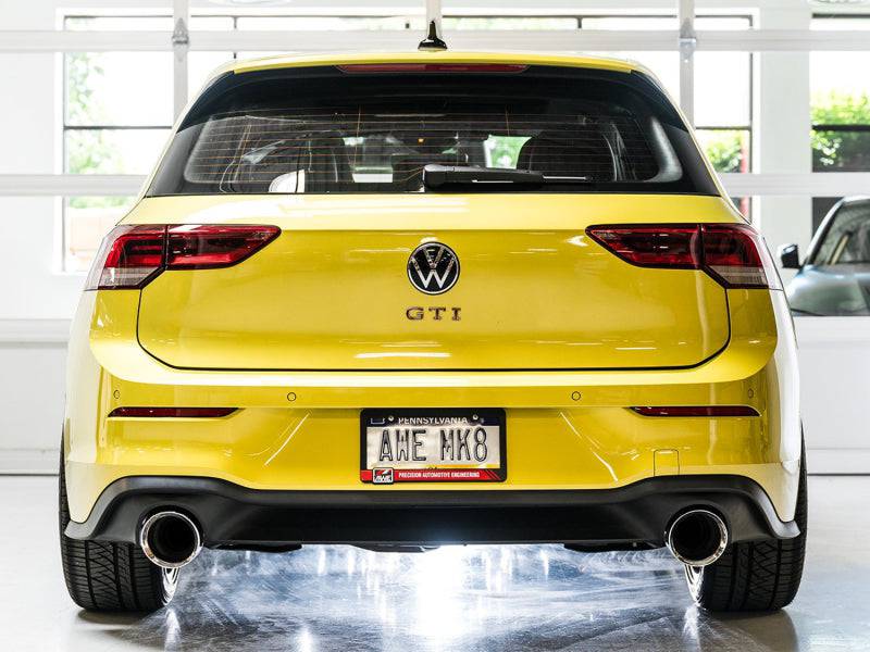 AWE 2022 VW GTI MK8 Touring Edition Exhaust - Chrome Silver Tips - Striker Modified