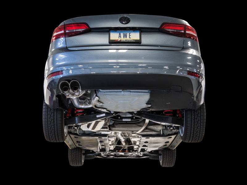 AWE Tuning 09-14 Volkswagen Jetta Mk6 1.4T Track Edition Exhaust - Chrome Silver Tips - Striker Modified