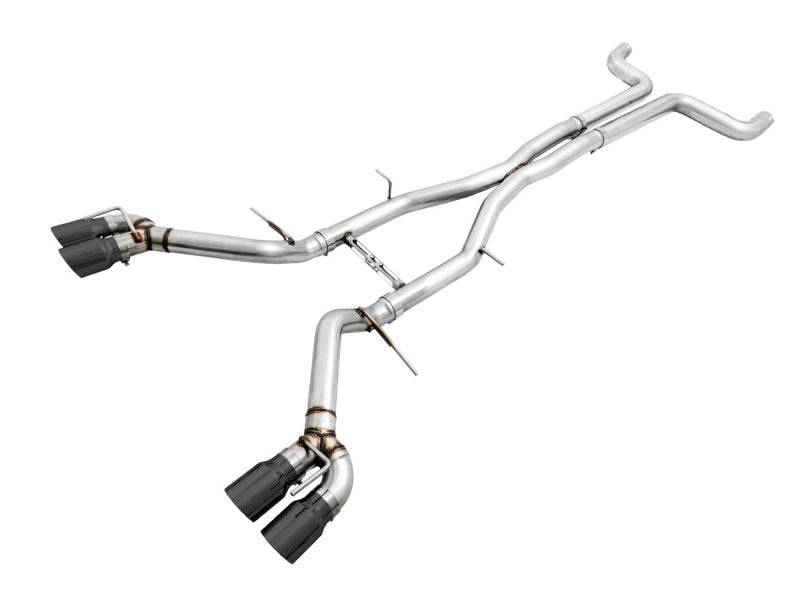 AWE Tuning 16-19 Chevy Camaro SS Non-Res Cat-Back Exhaust - Track Edition (Quad Diamond Black Tips) - Striker Modified