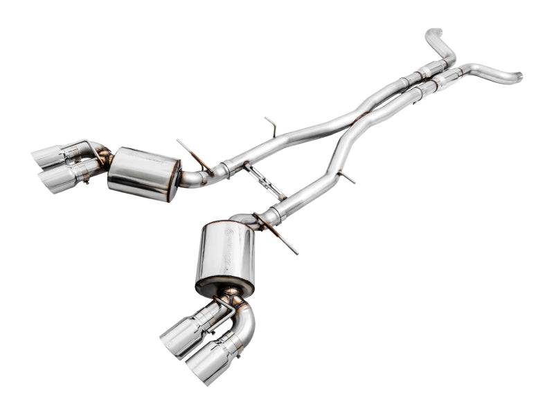 AWE Tuning 16-19 Chevy Camaro SS Res Cat-Back Exhaust -Touring Edition (Quad Chrome Silver Tips) - Striker Modified