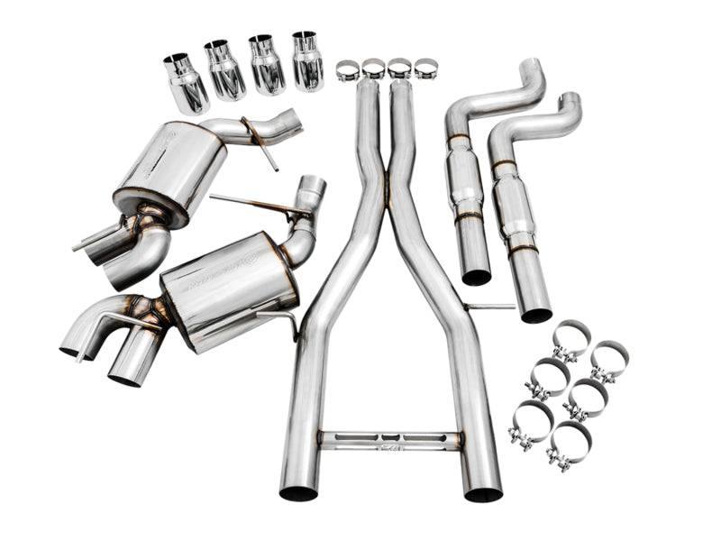 AWE Tuning 16-19 Chevy Camaro SS Res Cat-Back Exhaust -Touring Edition (Quad Chrome Silver Tips) - Striker Modified