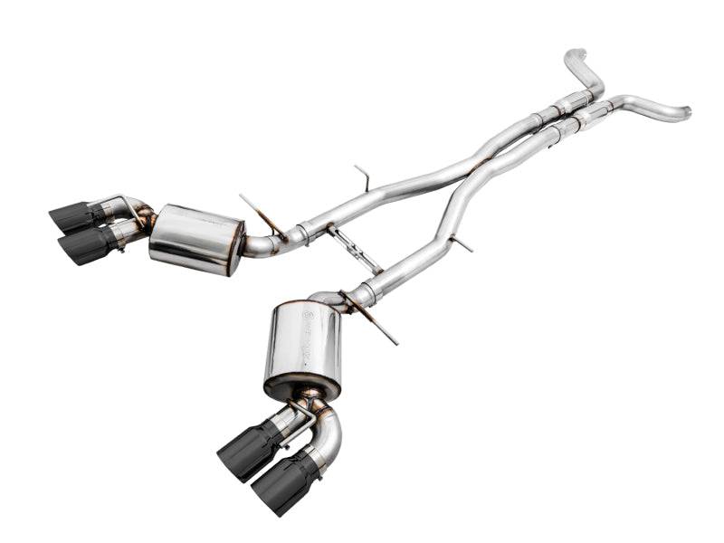 AWE Tuning 16-19 Chevy Camaro SS Res Cat-Back Exhaust -Touring Edition (Quad Diamond Black Tips) - Striker Modified