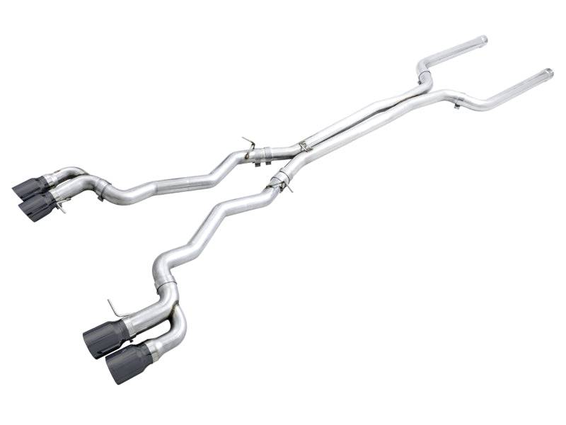 AWE Tuning 18-19 BMW M5 (F90) 4.4T AWD Cat-back Exhaust - Track Edition (Diamond Black Tips) - Striker Modified