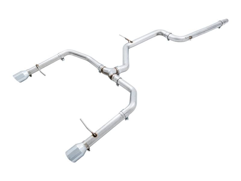 AWE Tuning 18-21 Volkswagen Jetta GLI Mk7 Track Edition Exhaust - Chrome Silver Tips (Fits OEM DP) - Striker Modified