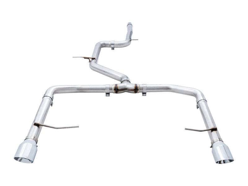 AWE Tuning 18-21 Volkswagen Jetta GLI Mk7 Track Edition Exhaust - Chrome Silver Tips (Fits OEM DP) - Striker Modified