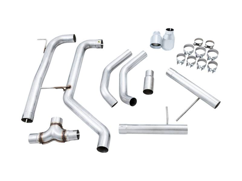 AWE Tuning 18-21 Volkswagen Jetta GLI Mk7 Track Edition Exhaust - Chrome Silver Tips (Fits OEM DP) - Striker Modified