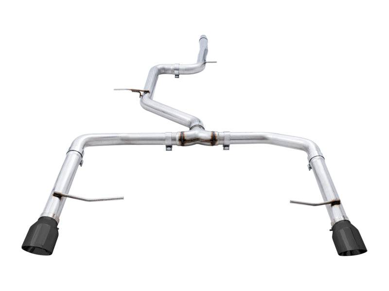 AWE Tuning 18-21 Volkswagen Jetta GLI Mk7 Track Edition Exhaust - Diamond Black Tips (Fits OEM DP) - Striker Modified