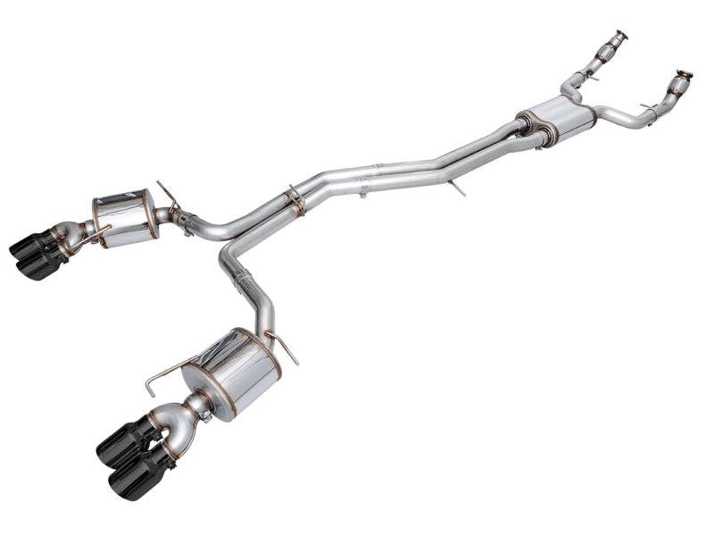AWE Tuning 19-23 Audi C8 S6/S7 2.9T V6 AWD Touring Edition Exhaust - Diamond Black Tips - Striker Modified