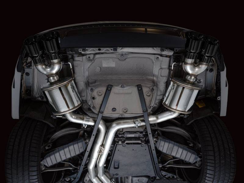 AWE Tuning 19-23 Audi C8 S6/S7 2.9T V6 AWD Touring Edition Exhaust - Diamond Black Tips - Striker Modified