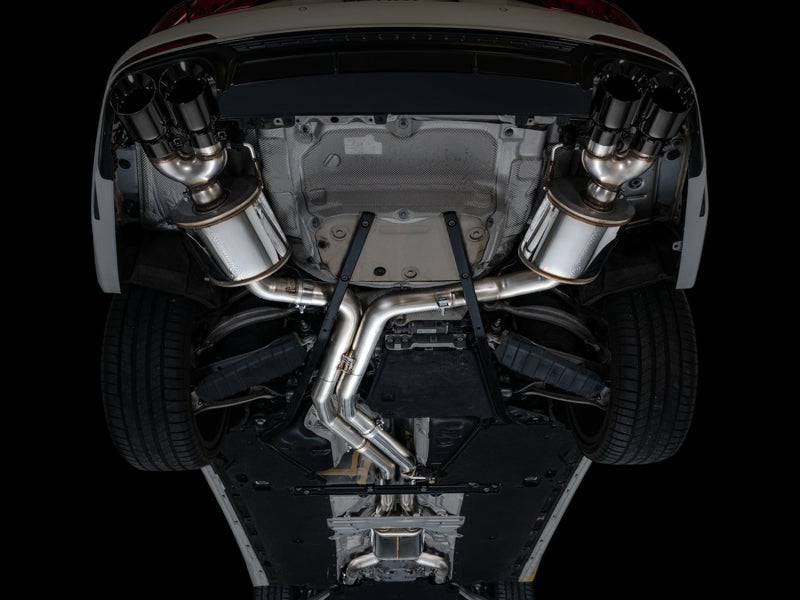 AWE Tuning 19-23 Audi C8 S6/S7 2.9T V6 AWD Touring Edition Exhaust - Diamond Black Tips - Striker Modified