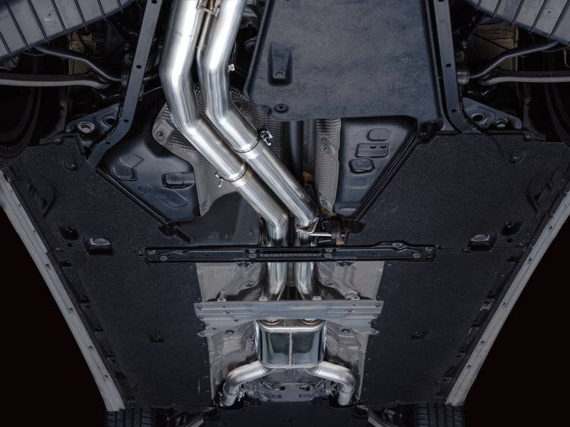 AWE Tuning 19-23 Audi C8 S6/S7 2.9T V6 AWD Touring Edition Exhaust - Diamond Black Tips - Striker Modified