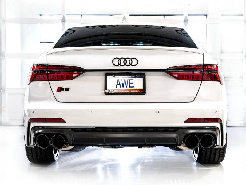 AWE Tuning 19-23 Audi C8 S6/S7 2.9T V6 AWD Touring Edition Exhaust - Diamond Black Tips - Striker Modified