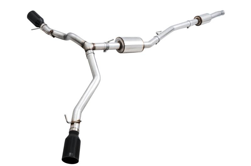 AWE Tuning 20-21 Jeep Gladiator JT 3.6L Tread Edition Cat-Back Dual Exhaust - Diamond Black Tip - Striker Modified