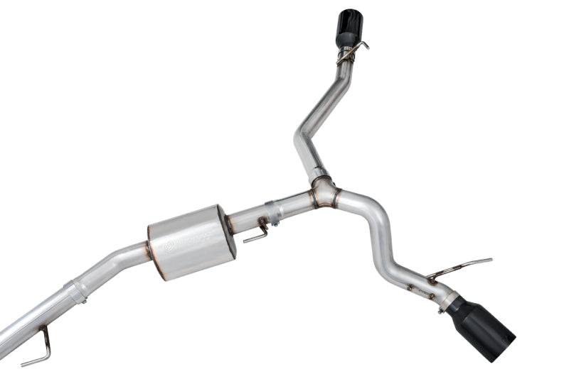 AWE Tuning 20-21 Jeep Gladiator JT 3.6L Tread Edition Cat-Back Dual Exhaust - Diamond Black Tip - Striker Modified