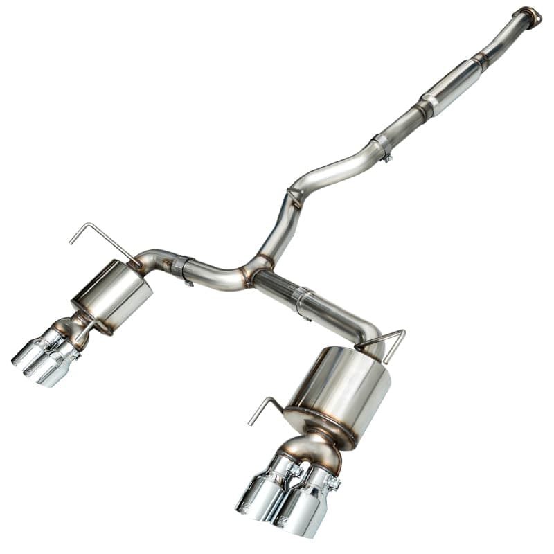 AWE Tuning 2015+ Subaru WRX VA Sedan Touring Edition Exhaust - Chrome Silver Tips (102mm) - Striker Modified