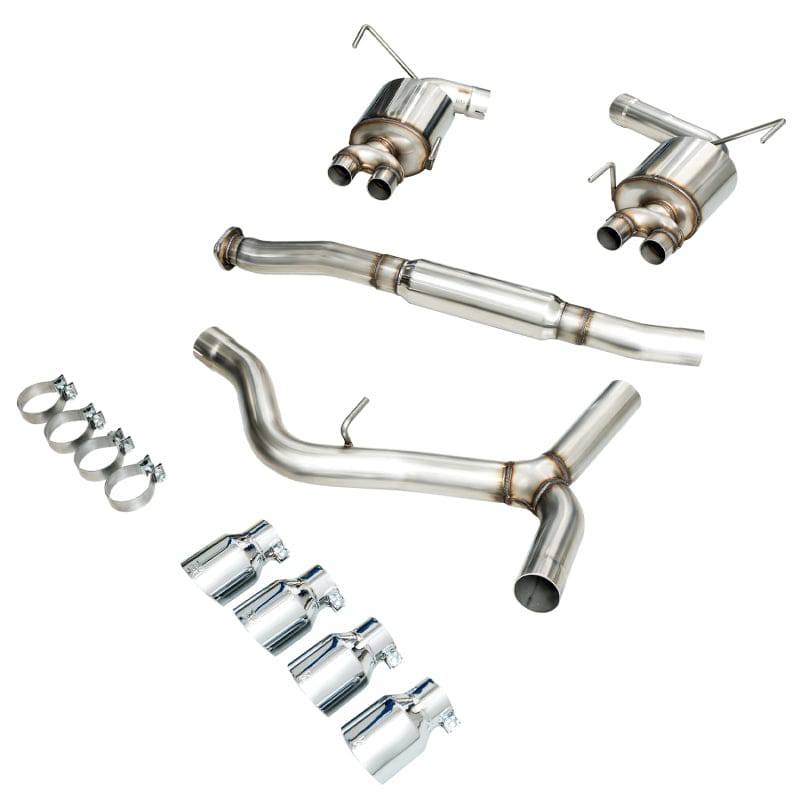 AWE Tuning 2015+ Subaru WRX VA Sedan Touring Edition Exhaust - Chrome Silver Tips (102mm) - Striker Modified