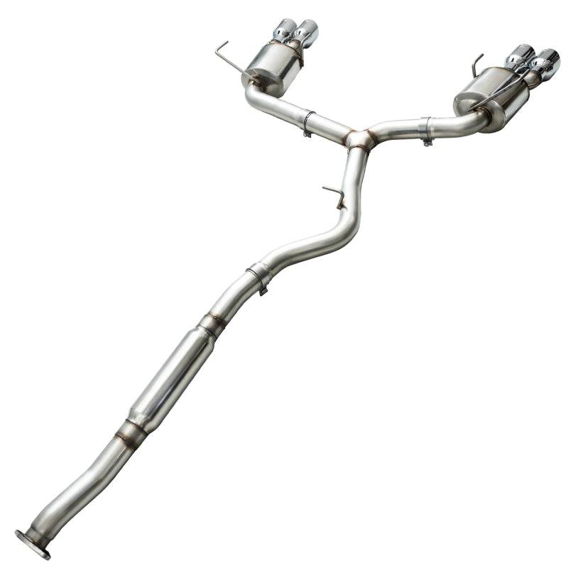 AWE Tuning 2015+ Subaru WRX VA Sedan Touring Edition Exhaust - Chrome Silver Tips (102mm) - Striker Modified