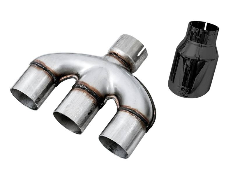 AWE Tuning 2016+ Honda Civic Si Track Edition Exhaust w/Front Pipe & Triple Diamond Black Tips - Striker Modified