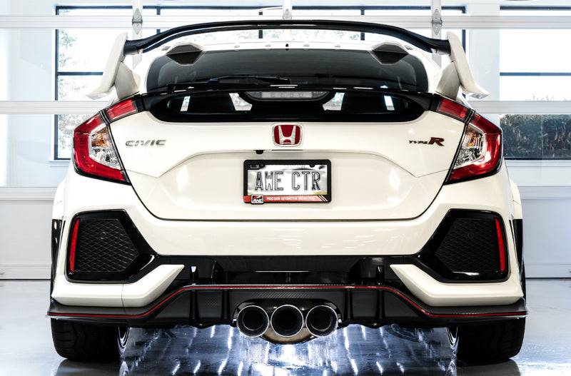 AWE Tuning 2017+ Honda Civic Type R Track Edition Exhaust w/Front Pipe & Triple Chrome Silver Tips - Striker Modified