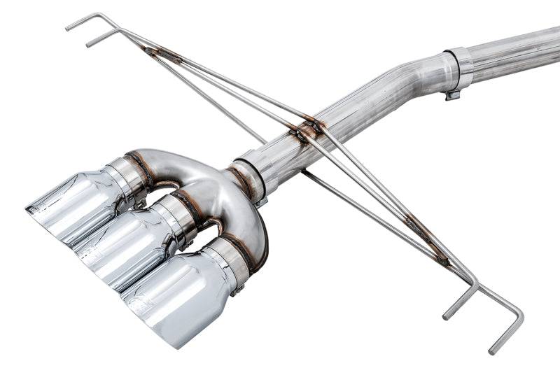 AWE Tuning 2017+ Honda Civic Type R Track Edition Exhaust w/Front Pipe & Triple Chrome Silver Tips - Striker Modified