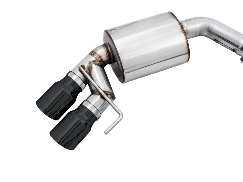 AWE Tuning 2018+ Ford Mustang GT (S550) Cat-back Exhaust - Touring Edition (Quad Diamond Black Tips) - Striker Modified