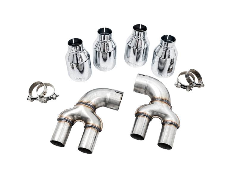 AWE Tuning 2019+ BMW M340i (G20) Non-Resonated Touring Edition Exhaust - Quad Chrome Silver Tips - Striker Modified
