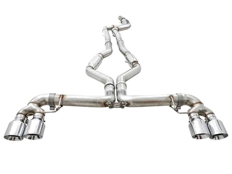 AWE Tuning 2019+ BMW M340i (G20) Track Edition Exhaust - Quad Chrome Silver Tips - Striker Modified