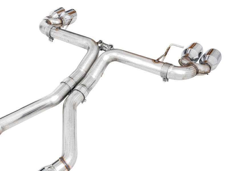 AWE Tuning 2019+ BMW M340i (G20) Track Edition Exhaust - Quad Chrome Silver Tips - Striker Modified