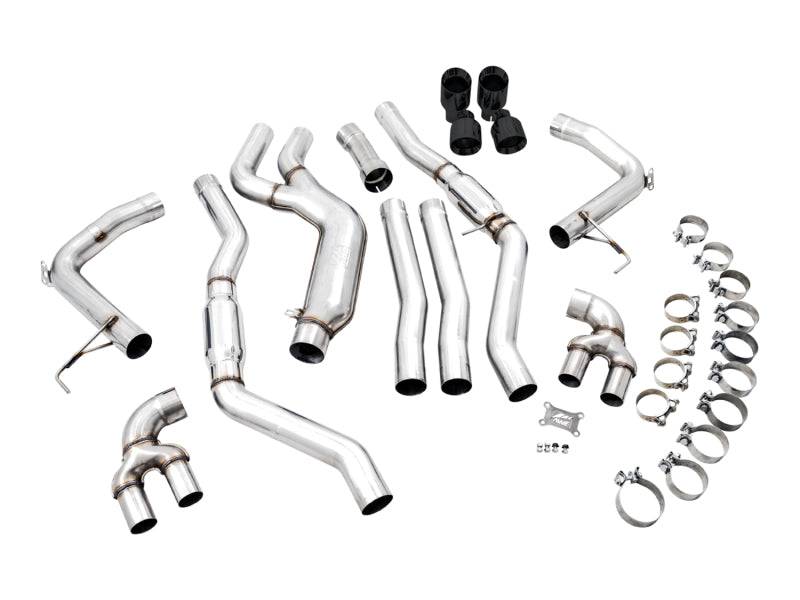 AWE Tuning 2019+ BMW M340i (G20) Track Edition Exhaust - Quad Diamond Black Tips - Striker Modified