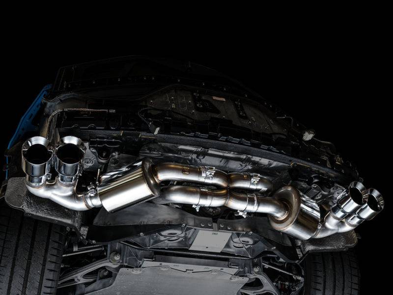 AWE Tuning 2020 Chevrolet Corvette (C8) Touring Edition Exhaust - Quad Chrome Silver Tips - Striker Modified