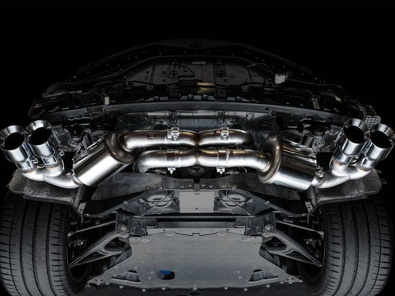 AWE Tuning 2020 Chevrolet Corvette (C8) Touring Edition Exhaust - Quad Chrome Silver Tips - Striker Modified