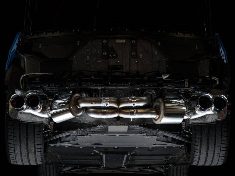 AWE Tuning 2020 Chevrolet Corvette (C8) Touring Edition Exhaust - Quad Chrome Silver Tips - Striker Modified