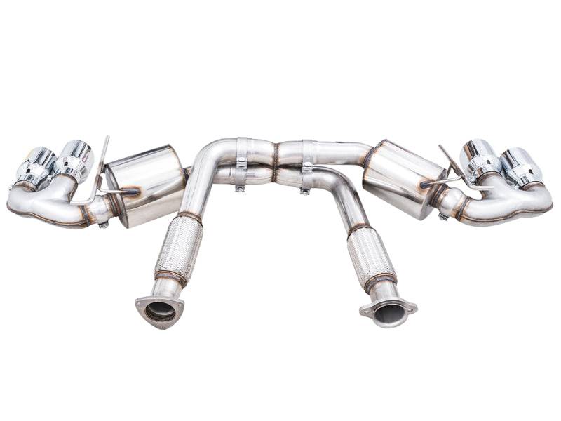 AWE Tuning 2020 Chevrolet Corvette (C8) Touring Edition Exhaust - Quad Chrome Silver Tips - Striker Modified