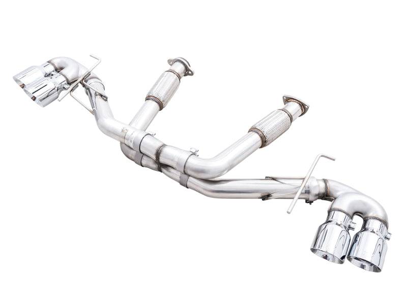 AWE Tuning 2020 Chevrolet Corvette (C8) Track Edition Exhaust - Quad Chrome Silver Tips - Striker Modified