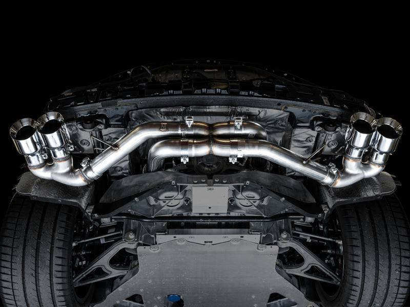 AWE Tuning 2020 Chevrolet Corvette (C8) Track Edition Exhaust - Quad Chrome Silver Tips - Striker Modified